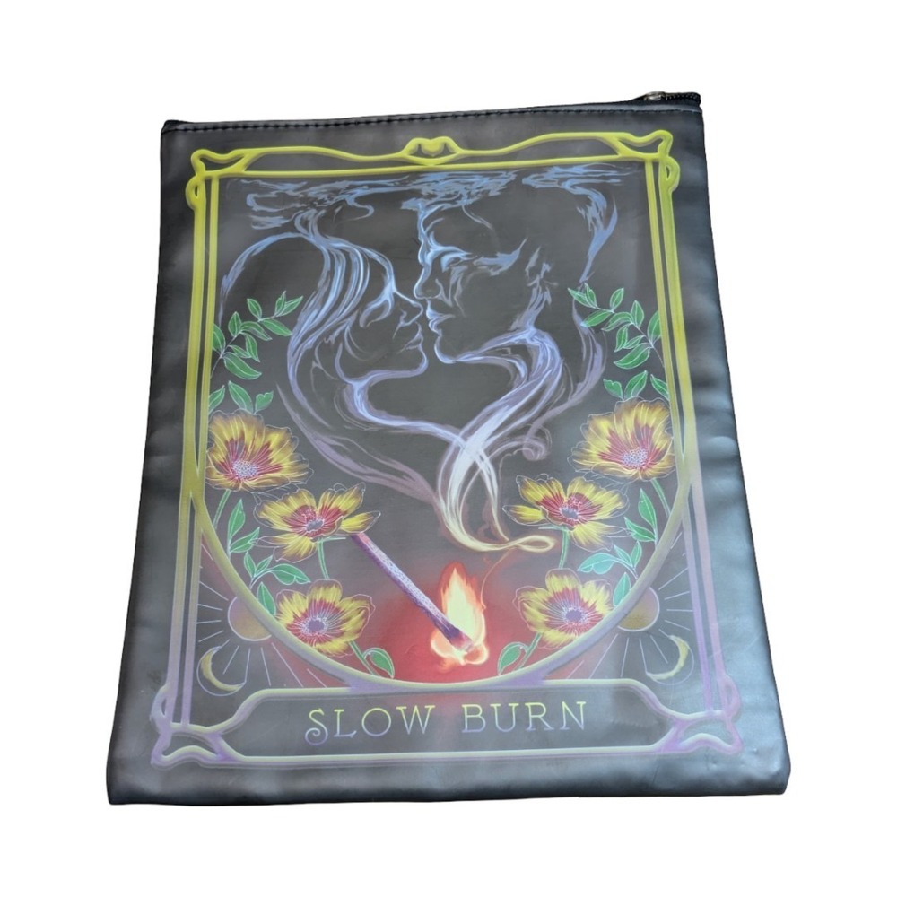 "Slow burn trope" faux leather zippered Book Sleeve cover